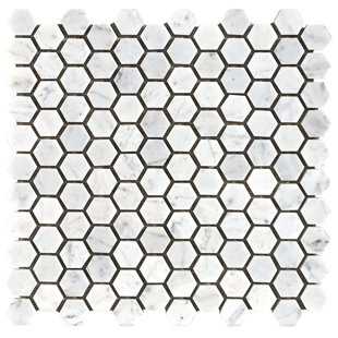 MATRIX STONE USA Carrara 1" x 1" Marble Honeycomb Mosaic Wall & Floor Tile