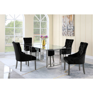 ROSDORF PARK Jainaba 5 - Piece Double Pedestal Dining Set