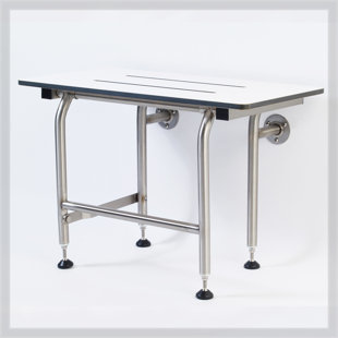 ELCOMA Folding Shower Seat / Size: 16" H x 32" W x 16" D