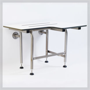 ELCOMA Folding Shower Seat / Size: 16" H x 32" W x 21" D