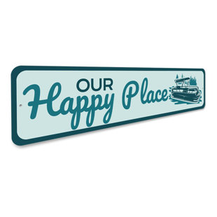 LIZTON SIGN SHOP, INC Our Happy Place Aluminum Sign