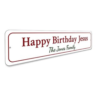 LIZTON SIGN SHOP, INC Jesus' Birthday Aluminum Sign