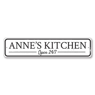 LIZTON SIGN SHOP, INC Kitchen Open Aluminum Sign
