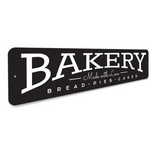 LIZTON SIGN SHOP, INC Made with Love Bakery Aluminum Sign