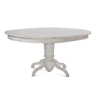 BRAXTON CULLER Fairwind Extendable Cedar Solid Wood Pedestal Dining Table