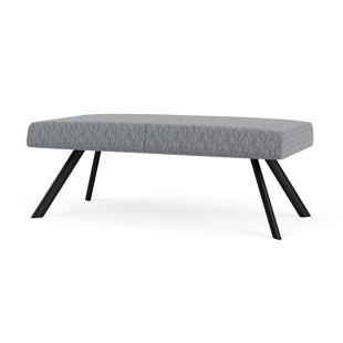 LESRO Willow Lounge Reception 2 Seat Bench Steel Legs