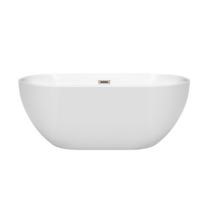 WYNDHAM COLLECTION Brooklyn 60" x 30" Freestanding Soaking Acrylic Bathtub