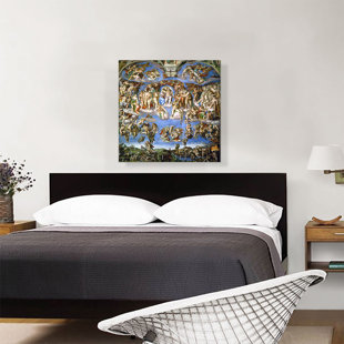 ARTCANVAS The Last Judgement 1541 by Michelangelo - Wrapped Canvas Painting Print