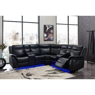 HOMEROOTS 3 - Piece Vegan Leather Power Reclining Sectional