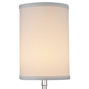 FENCHEL SHADES 9" H X 6" W Drum Lamp Shade - (Bulb Clip Attachment) In Linen