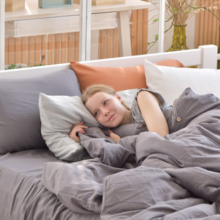 NEW SEASON NATURALLY YOURS Rayon From Bamboo & Linen Pillowcase Pair (Set of 2)