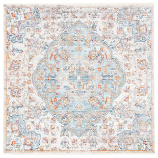 BUNGALOW ROSE Soren Oriental Light Blue/Cream Area Rug