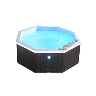 Canadian Spa Co Muskoka 120 Volt 5 Person - Person 14 - Jet Acrylic Round Plug And Play Hot Tub with Ozonator