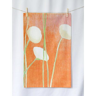 INDIA & PURRY Cotton Floral Waffle Tea Towel Kitchen Towel