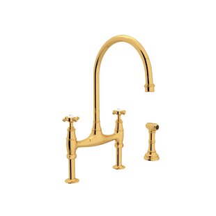 PERRIN & ROWE Georgian Era Bridge Faucet With Sidespray