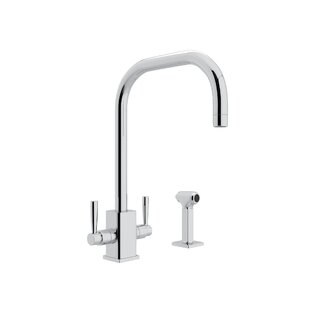 PERRIN & ROWE Holborn™ Single Hole U-Spout Kitchen Faucet With Square Body And Sidespray