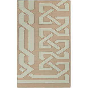 BETH LACEFIELD FOR SURYA Alameda Geometric Handwoven Wool Taupe/Light Brown Area Rug