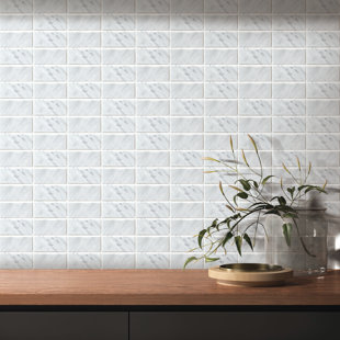 MATRIX STONE USA Carrara 3" x 6" Marble Stone Look Wall & Floor Tile