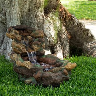 MILLWOOD PINES Outdoor Weather Resistant Fountain with Light