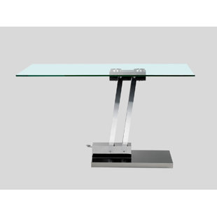 CREATIVE IMAGES INTERNATIONAL Glass Top Metal Base Dining Table