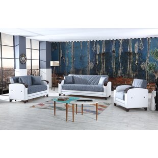 HOMEDORA Senem 3 Piece Sleeper Living Room Set