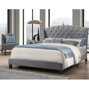 MERCER41 Waddington Upholstered Wingback Bed