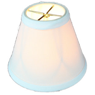 HOME CONCEPT INC 5" H x 6" W Silk/Shantung Empire Lamp Shade ( Clip On ) in White