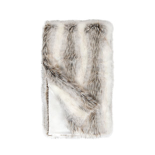DONNA SALYER'S FABULOUS-FURS Limited Edition Faux Fur Throw Tundra Wolf