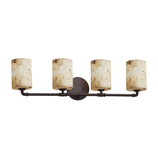 JUSTICE DESIGN GROUP Alabaster Rocks 4 - Light Bath Bar