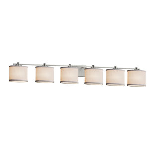 JUSTICE DESIGN GROUP Textile 6 - Light Dimmable Bath Bar
