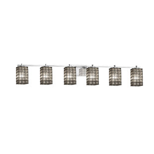 JUSTICE DESIGN GROUP Wire Glass 6 - Light Dimmable Bath Bar