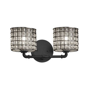 JUSTICE DESIGN GROUP Wire Glass 2 - Light Dimmable Vanity Light