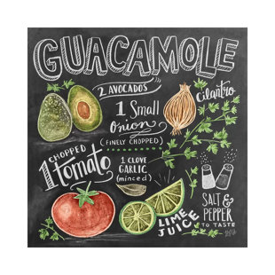 EAST URBAN HOME Guacamole Recipe On Canvas by Lily & Val Print