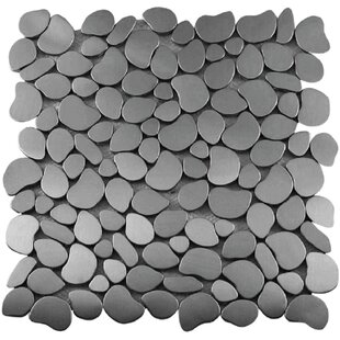 TILE CLUB Stainless Steel Pebbles Mosaic Wall & Floor Tile