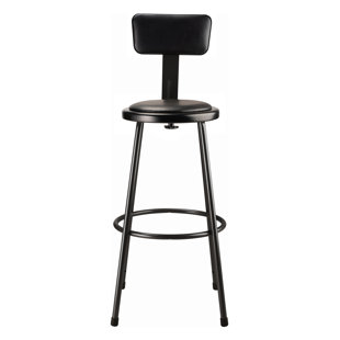NATIONAL PUBLIC SEATING Backed Ergonomic Lab Stool with Footring