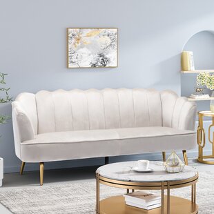 MERCER41 Conesha 76.25'' Velvet Sofa