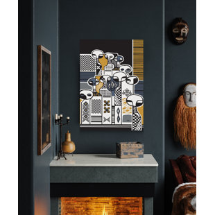 ULLI HOME Ife Tribal Abstract - African by Ify Ojo - Wrapped Canvas Graphic Art Print