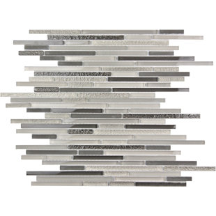 TILE CLUB Waterfall Linear Glass And Metal Mosaic Tile