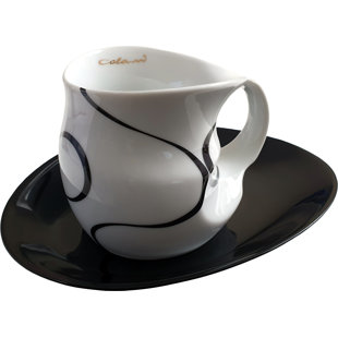 LUIGI COLANI Cappuccinotasse & Untertasse Loop