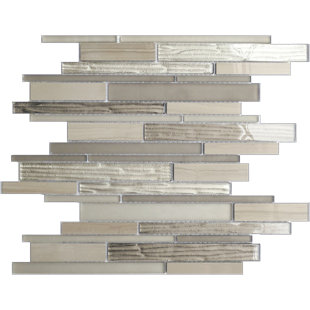 TILE CLUB Matchstick Marble And Glass Mosaic Tile