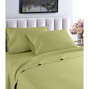 HOME SWEET HOME DREAMS Beverly Hills 600 Thread Count Striped Egyptian-Quality Cotton Sateen Sheet Set