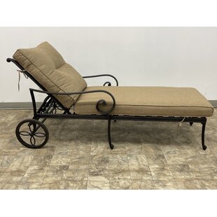 K&B PATIO Santa Anita Reclining Chaise Lounge with Cushions