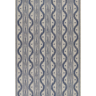 JOSS & MAIN Karini Blue/White Indoor/Outdoor Rug