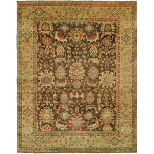 HAROUNIAN RUGS INTERNATIONAL Mahal Oriental Hand-Knotted Wool Brown Gold Area Rug