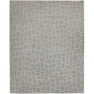 HAROUNIAN RUGS INTERNATIONAL Ritz Hand-Knotted Blue Crystal Area Rug