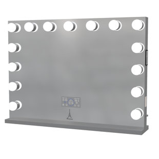 EVERLY QUINN Rectangle LED Metal Mirror