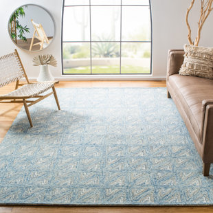 HIGHLAND DUNES Anish Hand Tufted 80% Wool, 20% Cotton Geometric Rug