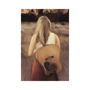 ROSALIND WHEELER Traveling With My Guitar by Dan Meneely - Painting on Canvas