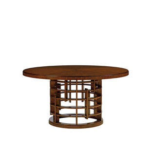 TOMMY BAHAMA HOME Island Fusion Meridien Round Dining Table with Wooden Top