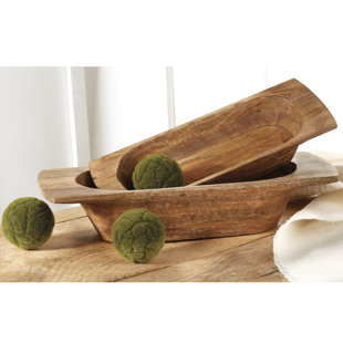 MUD PIE™ CLASSIC HOME Wood Decorative Bowl - Set of 2